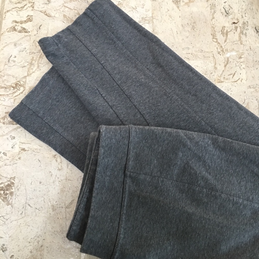 Zenergy Chicos Comfort Pull-on Pants Straight Leg Grey Stretchy Cotton Blend